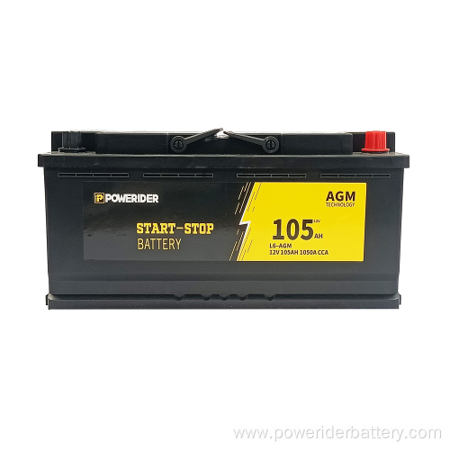 12v 105ah lead acid agm start stop battery